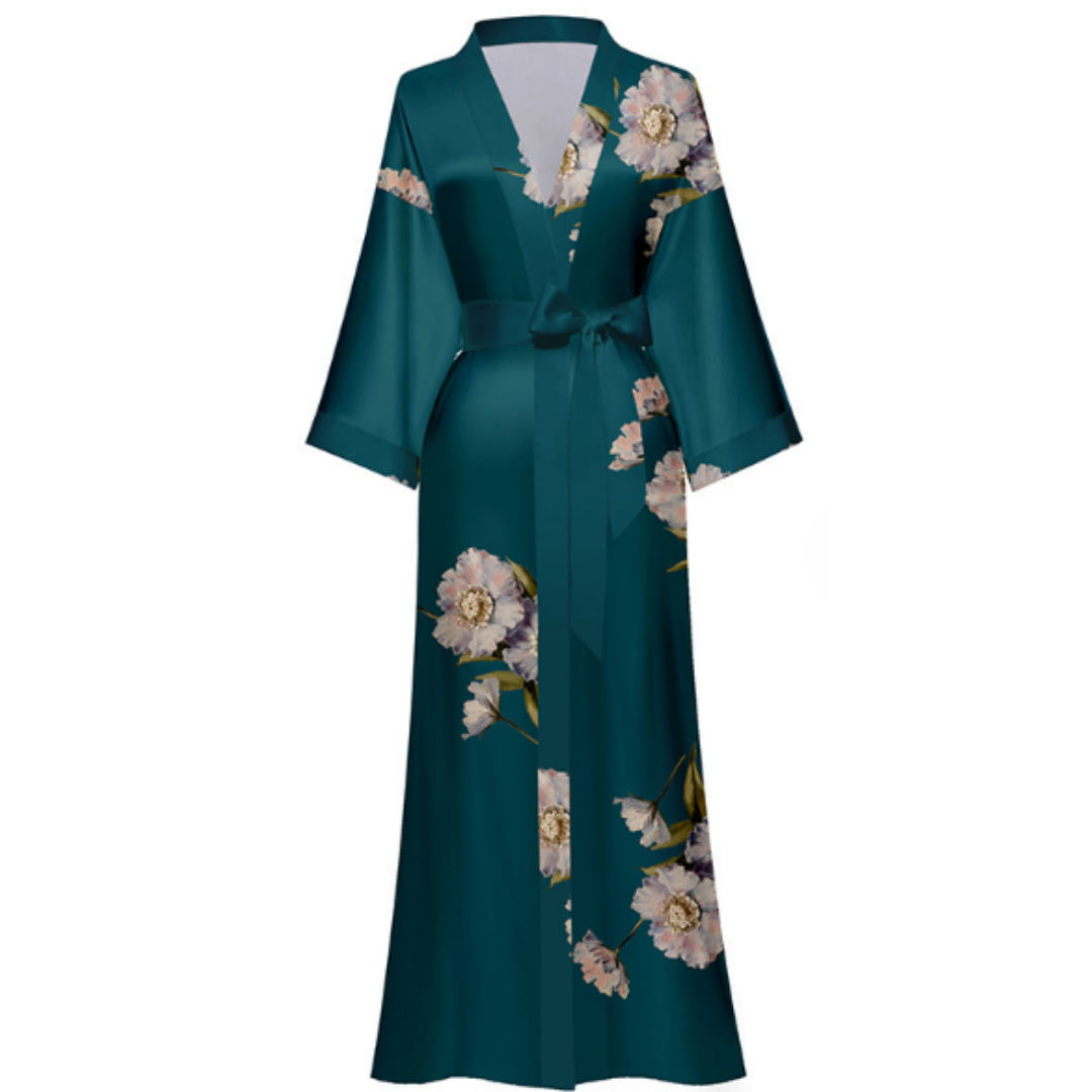 Peignoir Kimono Grandes Fleurs