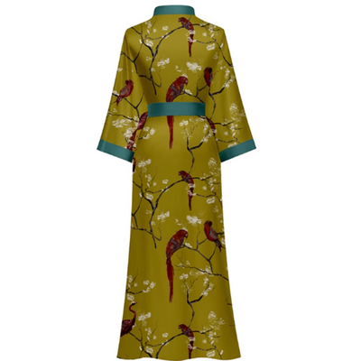 Peignoir Kimono Oiseaux Rouges