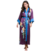 Peignoir Kimono Violet Et Bleu
